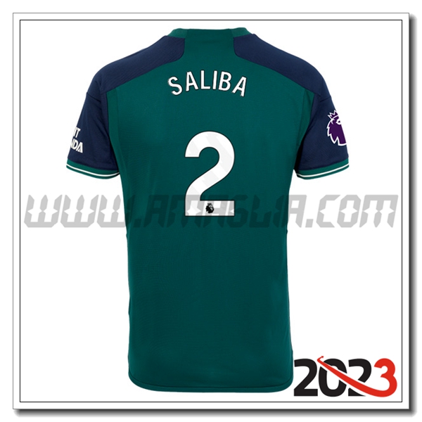 Terza Maglia Calcio Arsenal SALIBA #2 2023 2024