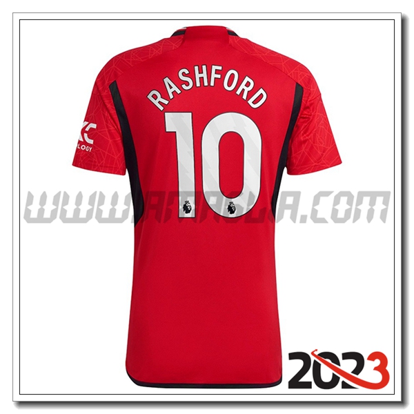 Prima Maglia Calcio Manchester United RASHFORD #10 2023 2024