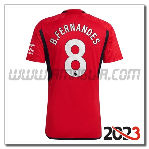 Prima Maglia Calcio Manchester United B. FERNANDES #8 2023 2024