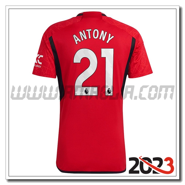 Prima Maglia Calcio Manchester United ANTONY #21 2023 2024