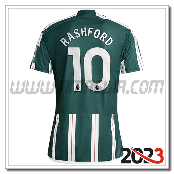 Seconda Maglia Calcio Manchester United RASHFORD #10 2023 2024
