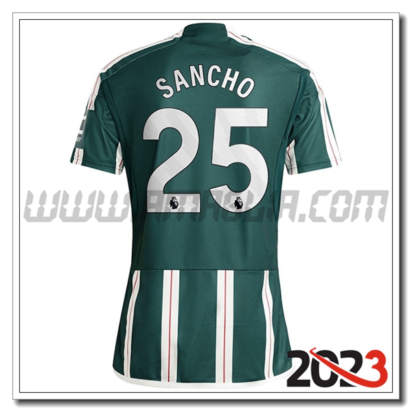 Seconda Maglia Calcio Manchester United SANCHO #25 2023 2024
