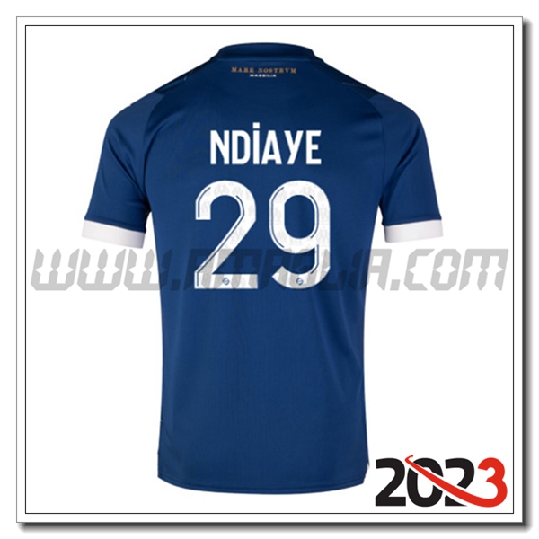 Seconda Maglia Calcio Marsiglia OM NDIAYE #29 2023 2024