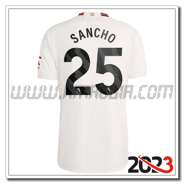 Terza Maglia Calcio Manchester United SANCHO #25 2023 2024