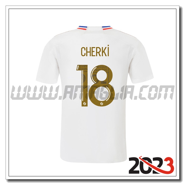 Prima Maglia Calcio Lyon OL CHERKI #18 2023 2024