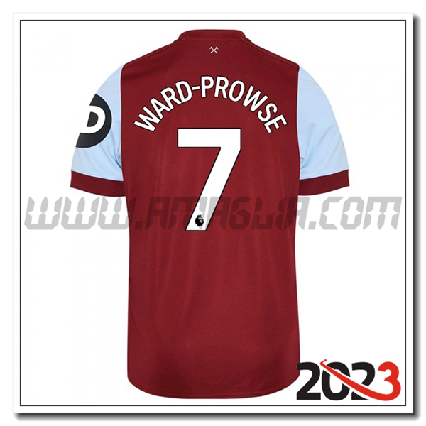 Prima Maglia Calcio West Ham WARD-PROWSE #7 2023 2024