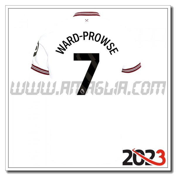 Seconda Maglia Calcio West Ham WARD-PROWSE #7 2023 2024