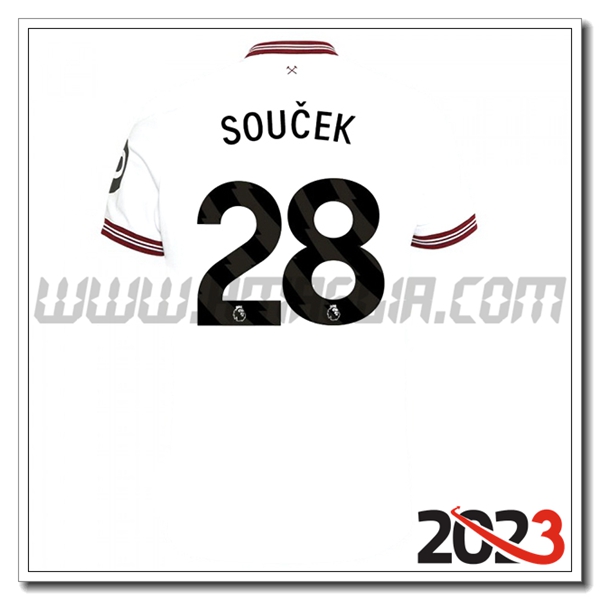 Seconda Maglia Calcio West Ham SOUCEK #28 2023 2024