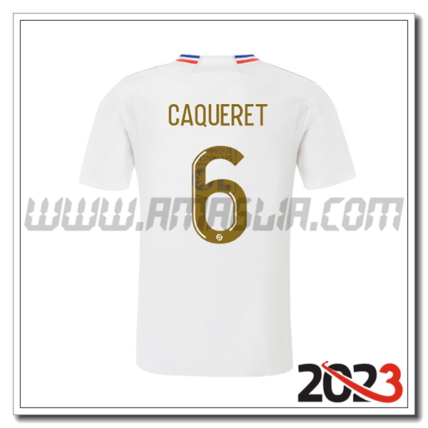 Prima Maglia Calcio Lyon OL CAQUERET #6 2023 2024