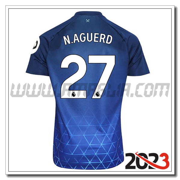 Terza Maglia Calcio West Ham N. AGUERD #27 2023 2024