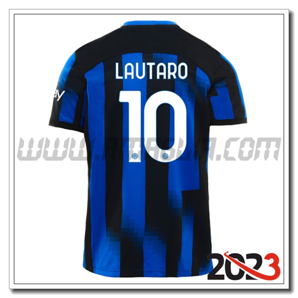 Prima Maglia Calcio Inter Milan LAUTARO #10 2023 2024