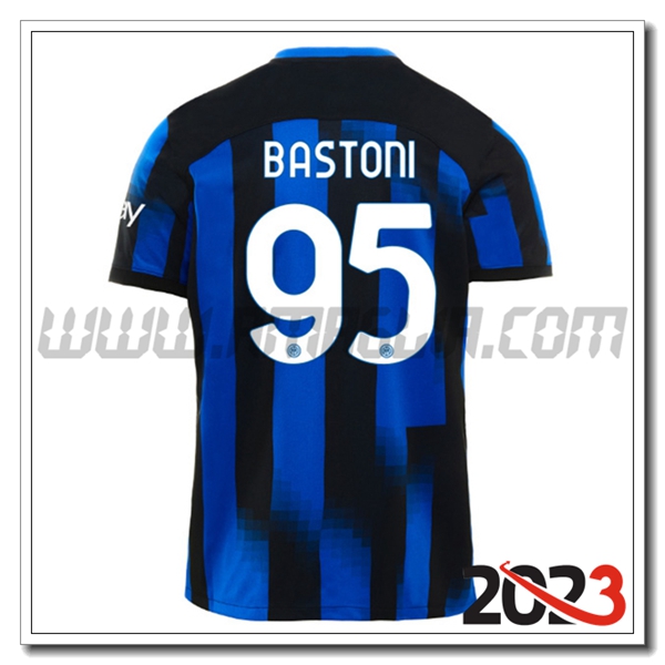Prima Maglia Calcio Inter Milan BASTONI #95 2023 2024