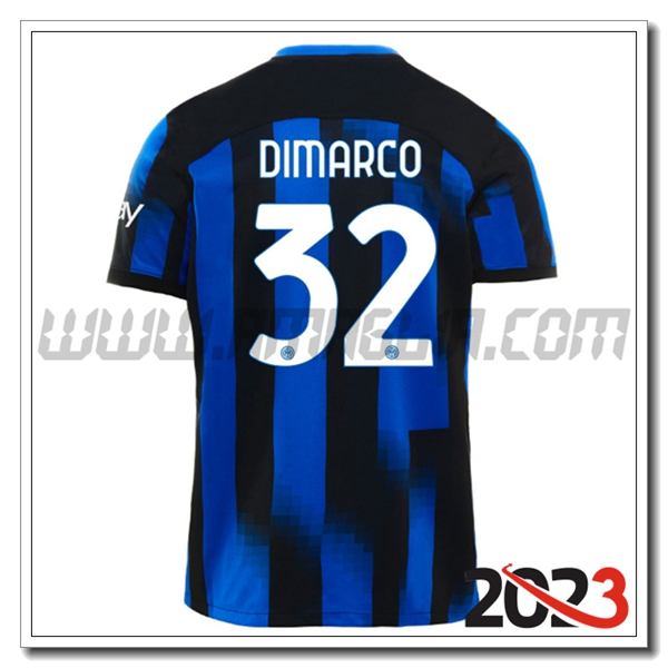 Prima Maglia Calcio Inter Milan DIMARCO #32 2023 2024