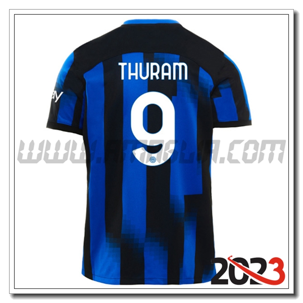 Prima Maglia Calcio Inter Milan THURAM #9 2023 2024
