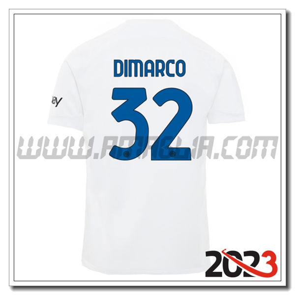 Seconda Maglia Calcio Inter Milan DIMARCO #32 2023 2024