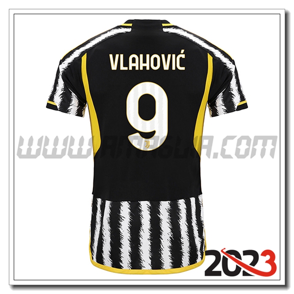 Prima Maglia Calcio Juventus VLAHOVIC #9 2023 2024