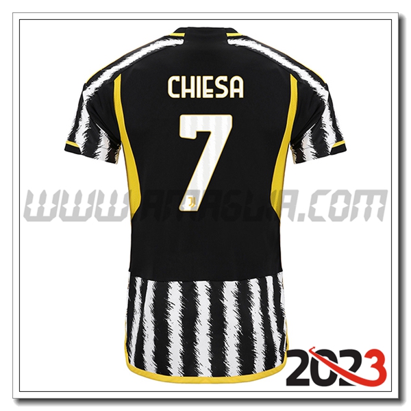 Prima Maglia Calcio Juventus CHIESA #7 2023 2024