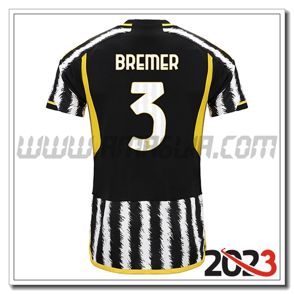 Prima Maglia Calcio Juventus BREMER #3 2023 2024
