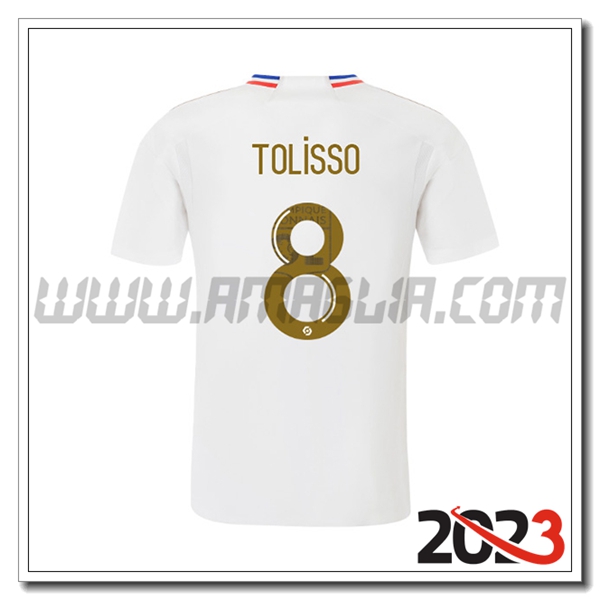 Prima Maglia Calcio Lyon OL TOLISSO #8 2023 2024