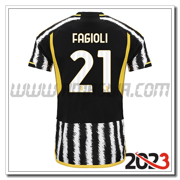 Prima Maglia Calcio Juventus FAGIOLI #21 2023 2024