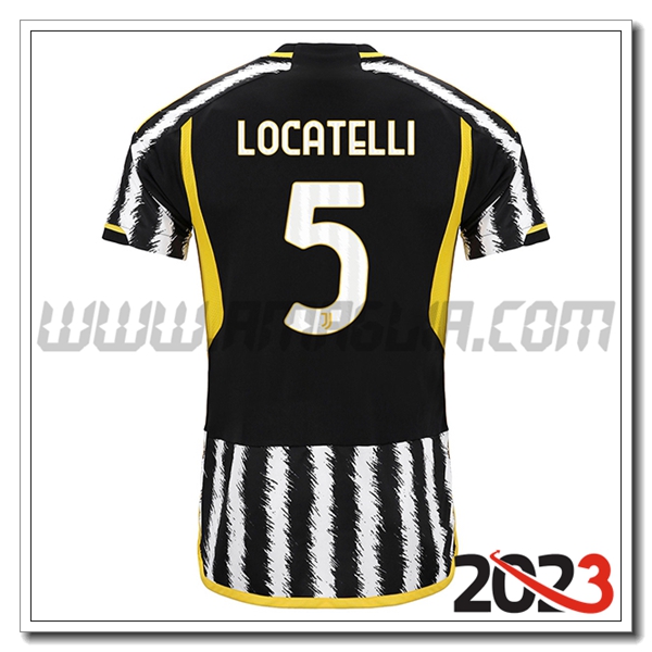 Prima Maglia Calcio Juventus LOCATELLI #5 2023 2024