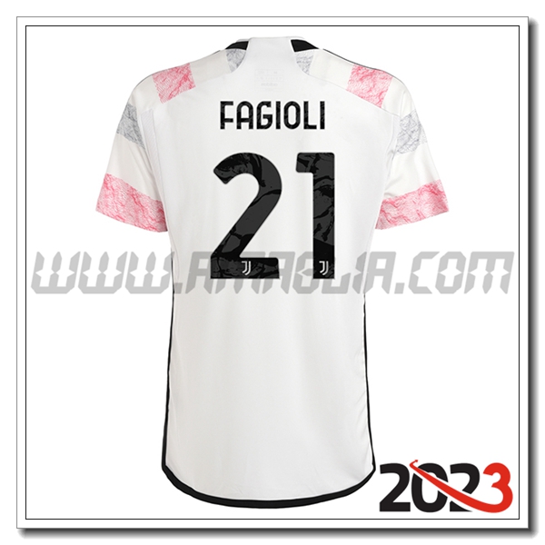 Seconda Maglia Calcio Juventus FAGIOLI #21 2023 2024