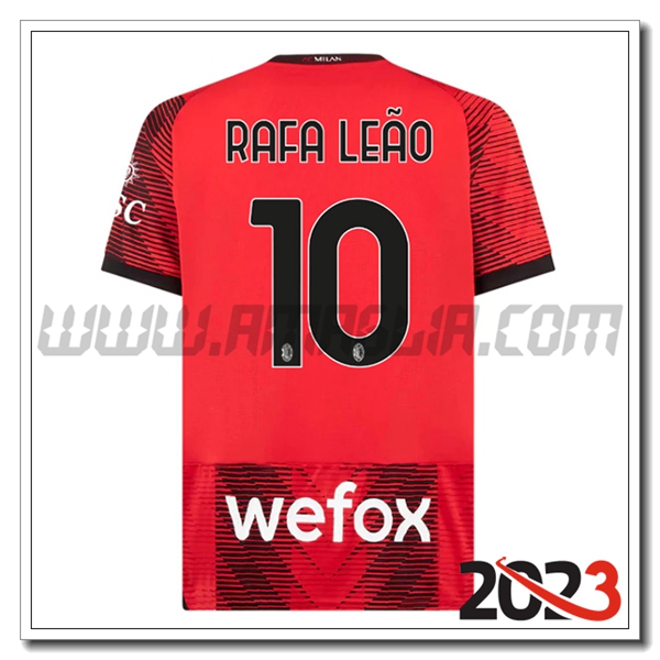 Prima Maglia Calcio AC Milan RAFAEL LE脙O #10 2023 2024