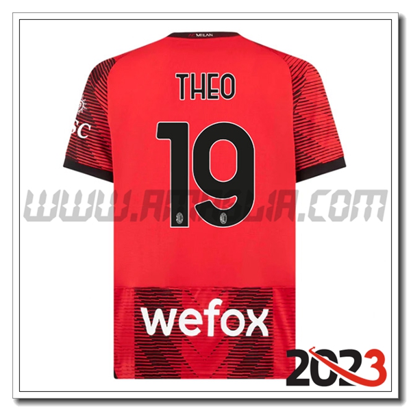 Prima Maglia Calcio AC Milan THEO #19 2023 2024