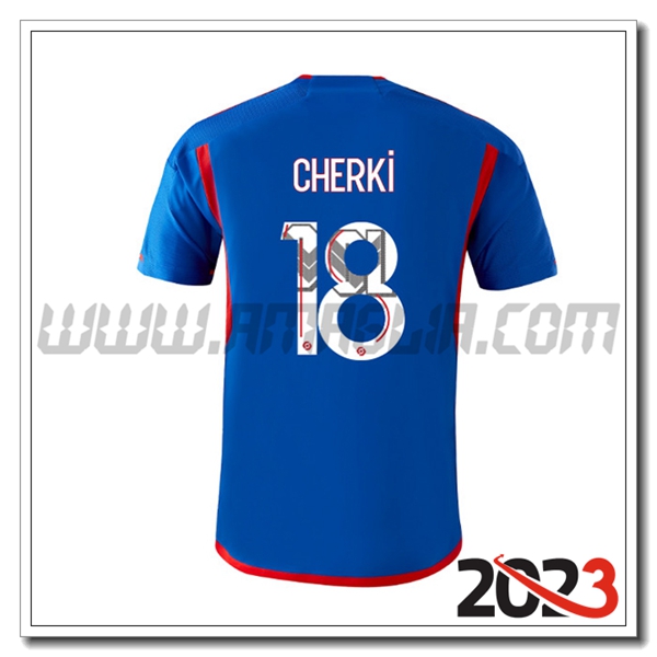 Seconda Maglia Calcio Lyon OL CHERKI #18 2023 2024