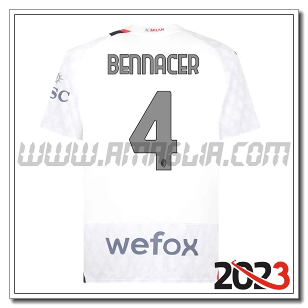 Seconda Maglia Calcio AC Milan BENNACER #4 2023 2024