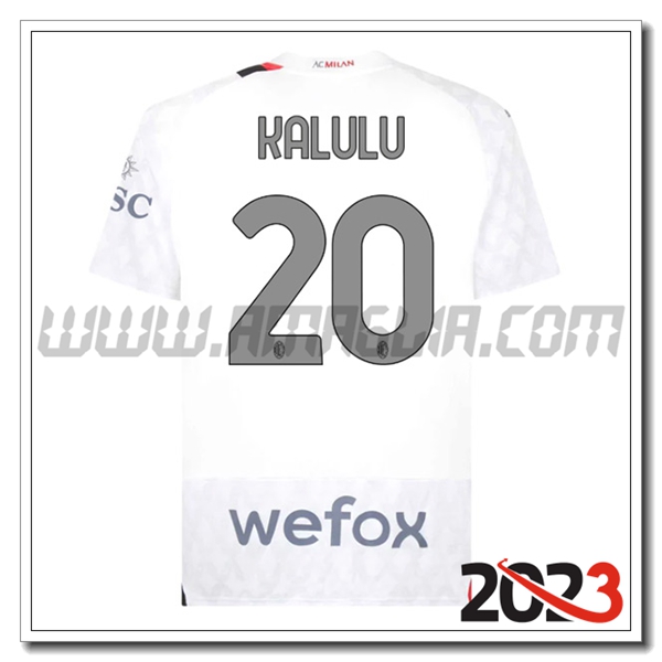 Seconda Maglia Calcio AC Milan KALULU #20 2023 2024