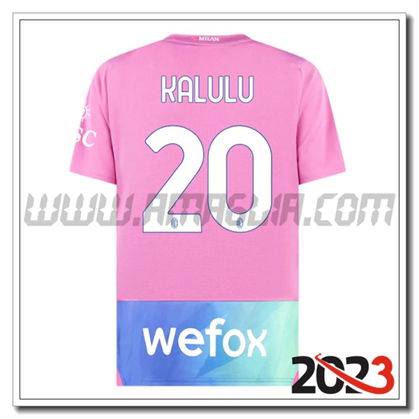 Terza Maglia Calcio AC Milan KALULU #20 2023 2024