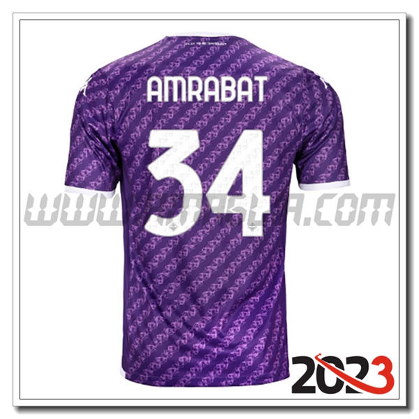 Prima Maglia Calcio ACF Fiorentina AMRABAT #34 2023 2024