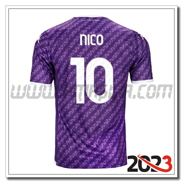Prima Maglia Calcio ACF Fiorentina NICO #10 2023 2024