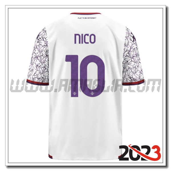 Seconda Maglia Calcio ACF Fiorentina NICO #10 2023 2024