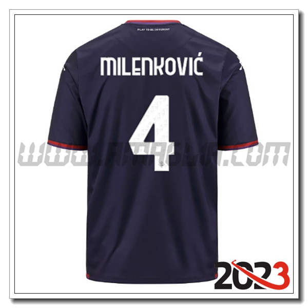 Terza Maglia Calcio ACF Fiorentina MILENKOVIC #4 2023 2024