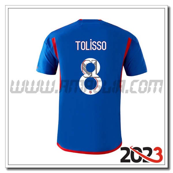Seconda Maglia Calcio Lyon OL TOLISSO #8 2023 2024