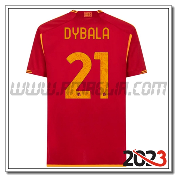Prima Maglia Calcio AS Roma DYBALA #21 2023 2024
