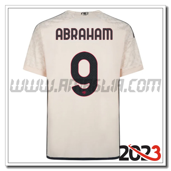 Seconda Maglia Calcio AS Roma ABRAHAM #9 2023 2024