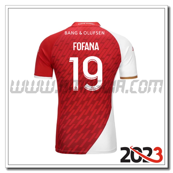 Prima Maglia Calcio AS Monaco FOFANA #19 2023 2024