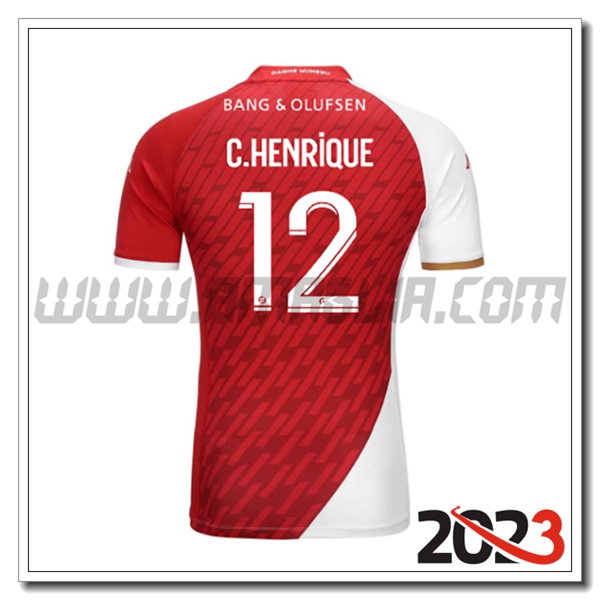 Prima Maglia Calcio AS Monaco C.HENRIQUE #12 2023 2024