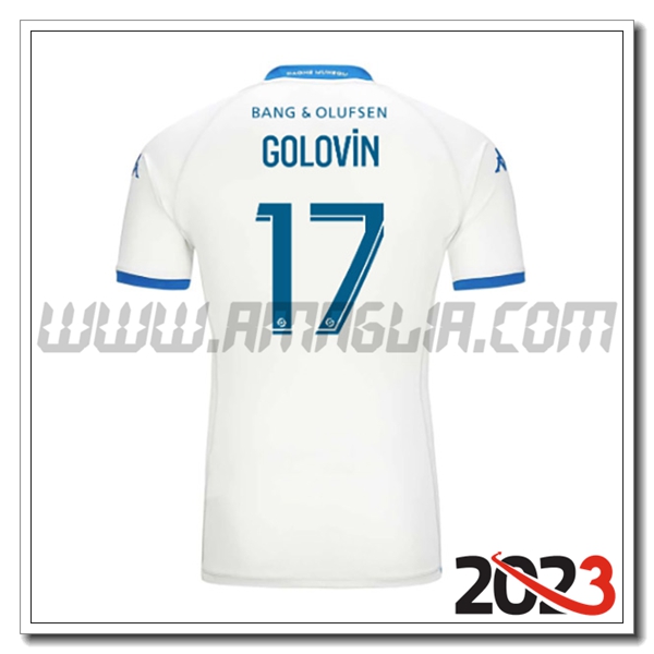 Terza Maglia Calcio AS Monaco GOLOVIN #17 2023 2024