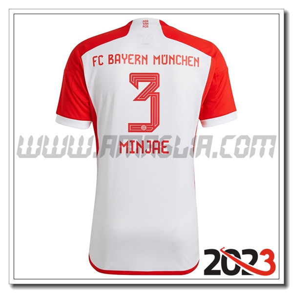 Prima Maglia Calcio Bayern Monaco MINJAE #3 2023 2024