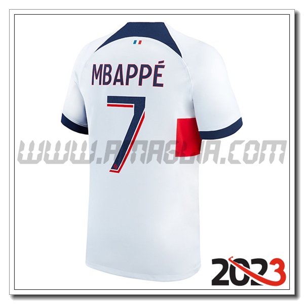 Seconda Maglia Calcio PSG MBAPP脡 #7 2023 2024
