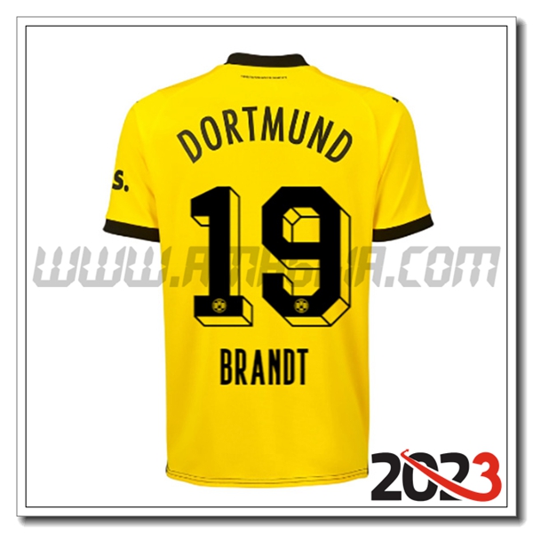 Prima Maglia Calcio Dortmund BVB BRANDT #19 2023 2024