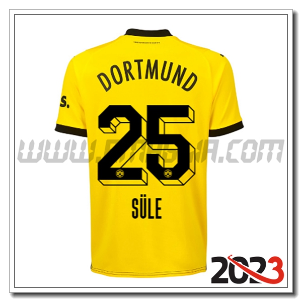 Prima Maglia Calcio Dortmund BVB S脺LE #25 2023 2024