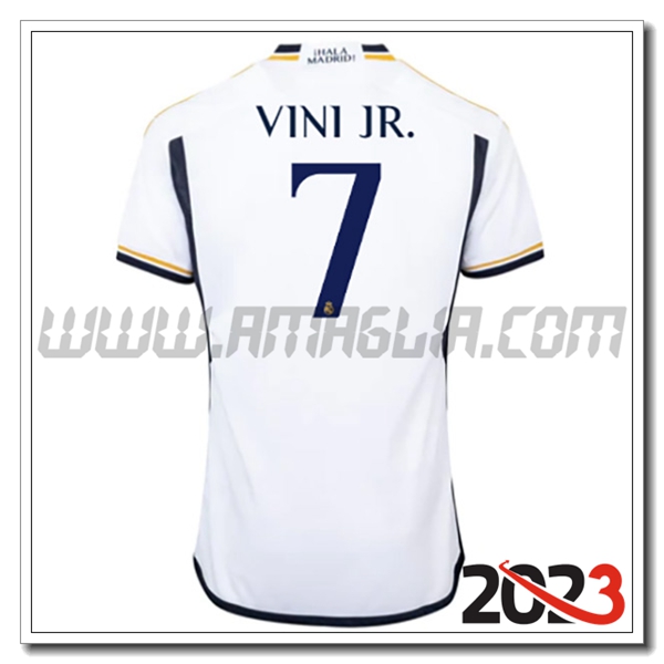 Prima Maglia Calcio Real Madrid VINI JR. #7 2023 2024