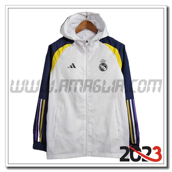 Giacca A Vento Real Madrid Bianco 2023 2024 -06