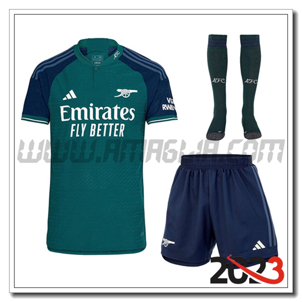 Kit Maglia Arsenal Terza (Pantaloncini + Calzini) 2023 2024