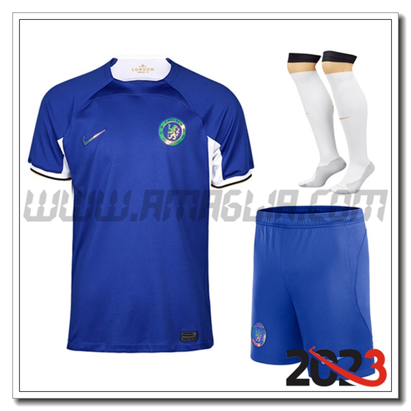 Kit Maglia FC Chelsea Prima (Pantaloncini + Calzini) 2023 2024